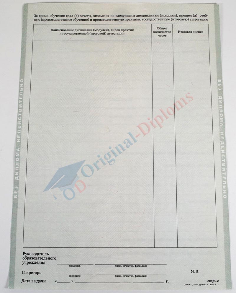 Диплом училища, лицея 2010-2026 год